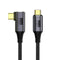 xiwai Right Angled 90 Degree USB4.0 to Straight USB4.0 Cable 40Gbps with 100W Charging and 5K@60Hz K@60Hz Compatible with Thunderbolt3/4 (1.0)...