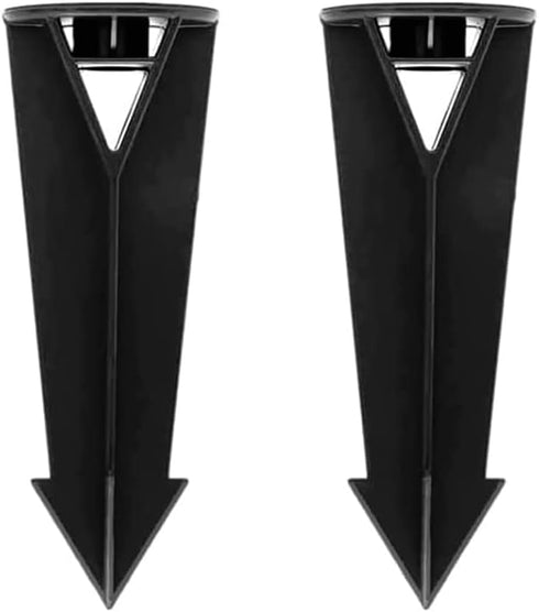Landscape Lighting Ground Spikes Stakes Replacement, 1/2" NPT for Landscape Path Lighting Landscape Spotlights Black Color 2-Pack (Large Head)...