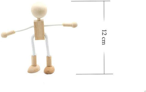 Exceart Wooden Pegs Wooden Pegs Peg Doll Supplies 4PCS Unfinished Wood Doll Shapeable Educational Crafts Toys Desktop Decoration for Kids DIY Pain...