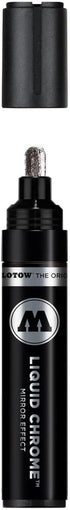 MOLOTOW Liquid Chrome Alcohol-Based Pump Marker for High-Gloss Mirrored Effects, 5mm, 1 Each (703.104)...