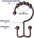 Shower Curtain Hooks Rings for Bathroom, 12PCS Stainless Steel Metal Rust Resistant Balance Sliding Double Curtain Hooks (Bronze)...