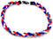 Package of 10 Red White Royal Blue Tornado Necklaces...