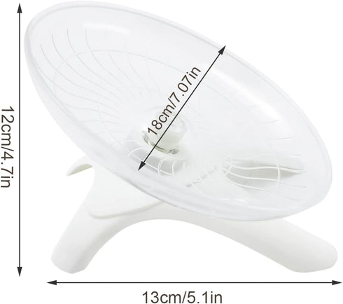 Hamster Wheel Hamster Flying Saucer Silent Exercise Wheel Running Wheel for Dwarf Hamsters Gerbil Mice Small Animals (White)...