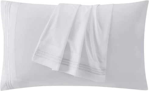 Clara Clark Bed Sheets, Premier 1800 Series 4 Piece Bed Sheet Set, Deep Pocket, Wrinkle, Fade, Stain Resistant, Luxury Soft Bedding Sheets & Pillo...