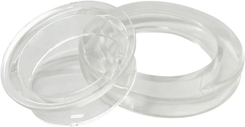 zhuohai 3Pcs Plastic Patio Table Umbrella Hole Ring and Cap Set for Outdoor Glass Garden Beach Yard Table Umbrella Plug (2 Inch, Translucent)...