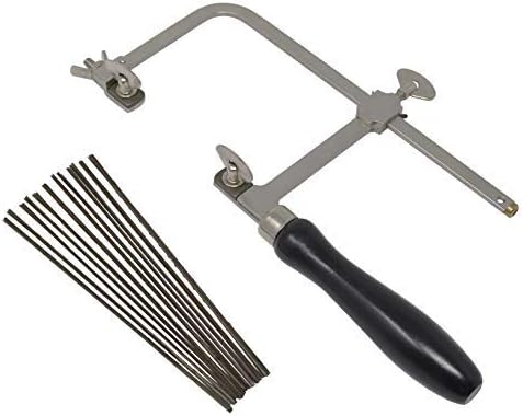 3" German Style Jewelers Saw Frame with 144 Assorted Saw blades Jewelry Making Wax Carving Cutting Tools Set...