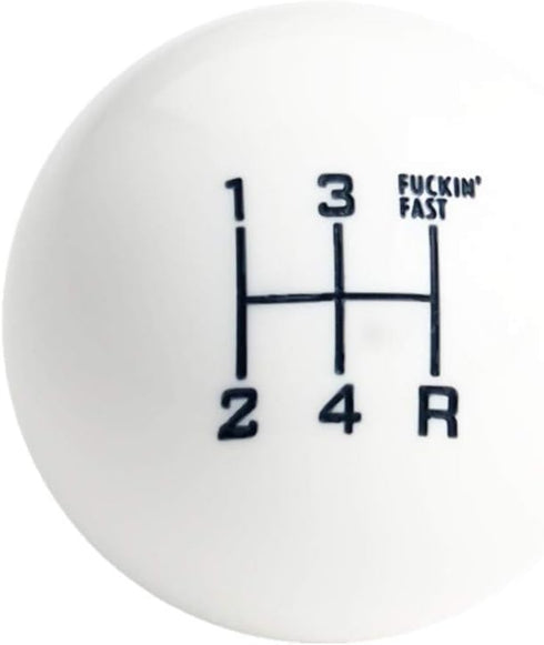DEWHEL Fing Fast Shift Knob 5 Speed Short Throw Shifter M12x1.25 M10x1.5 M10x1.25 M8x1.25 (White)...