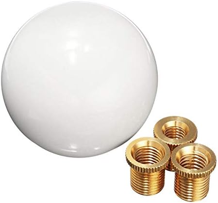 Pure White Round Ball Shift Knob Car Gear Shifter Head Fit Most Manual Automatic Vehicles 5 6 Speed M8 M10 M12...