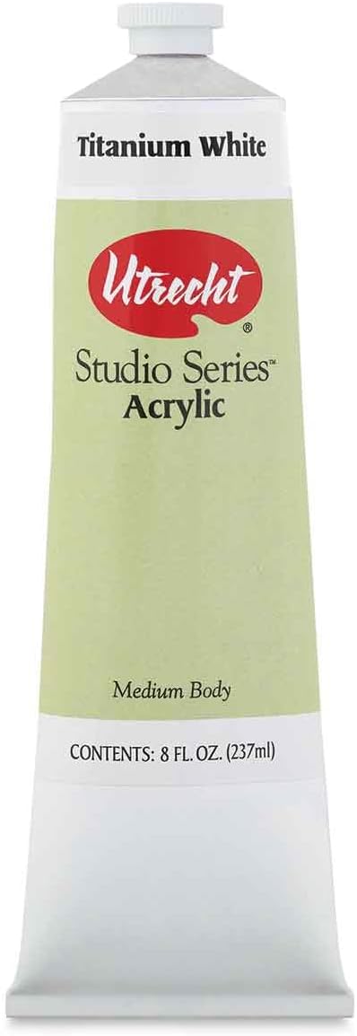 Utrecht Studio Series Acrylic Paint - Titanium White, 237 ml tube...