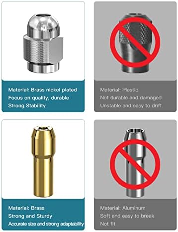 Collet Set for Dremel, 10Pcs Replacement 4485 Brass Quick Change Rotary Drill Nut Tool Set (1/8" x 2, 3/32" x 2, 1/16" x 2, 1/32" x 2?...