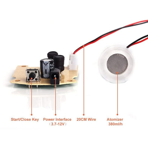 2 pcs Ultrasonic Mist Maker Atomizing Fogger Humidifier Module D20mm 113KHz w/PCB...