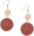 2pcs Polymer Clay Rattan Flower Stud Earring for Women Handmade Woven Statement Boho Lightweight Wicker Straw Drop Dangle Earrings Jewelry Gifts...