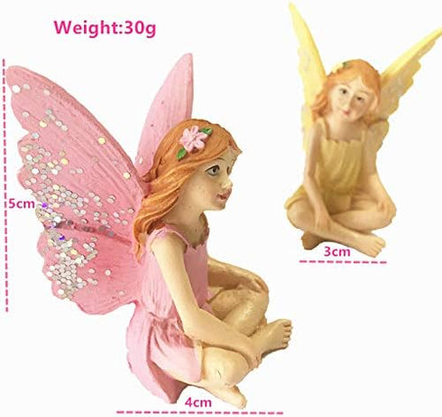 Fairy Garden Fairies Miniature Garden Fairies Figurines Outdoor Little Fairy Girls Small Fairies Ornaments Fairy Garden Accessories Terrarium Moss...