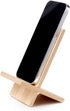 Bamboo Cell Phone Stand with Charging Hole, Detachable Wood Mobile Phone Holder for Desk Tablet Stand Wooden Desktop Dock Cradle for iPhone iPad S...