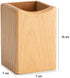 Wood Pen Holder Desk Pencil Holders Wooden Pen and Pencil Organizer Cup for Desktop Pens Stand Holder Cups, 10 x 7 x 7 cm, Eco Natural Color (Brow...