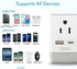 Ceptics European Travel Plug Adapter, Schuko QC 3.0 & PD Safe Dual USB & USB-C - 2 USA Socket - Compact & Powerful - Use in Greece Italy Switzerla...