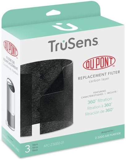 TruSens DuPont Replacement Carbon for Large Z-3000 Standard HEPA Filter | 3 Pack...