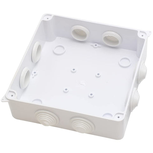 MAKERELE IP65 Waterproof Dustproof Electrical Junction Box ABS Plastic Electronics Enclosure White 5.9”×5.9”×2.8”inch(150×150×70mm)...