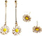 2Pcs Sunflower Daisy Dangle Earrings Long Bar Flower Blossom Floral Drop Earrings for Women Girls Boho Jewelry Set...