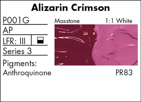 Grumbacher Pre-Tested Oil Paint, 37ml/1.25 Ounce, Alizarin Crimson (P001G)...