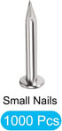 Small Nails (1.2x10mm) 500pcs, Carbon Steel Tiny Hardware Nails - for Household Woodworking, Silver Tone...