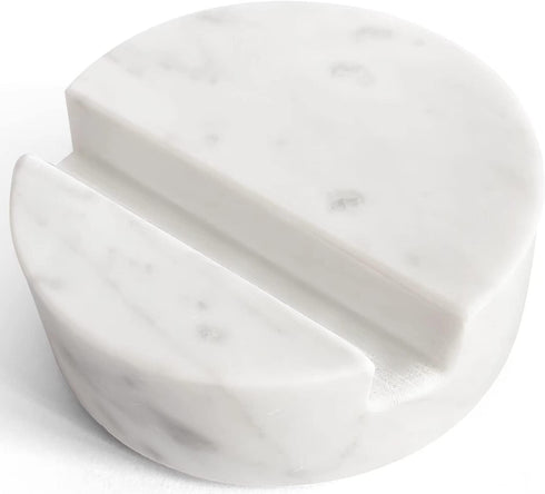 Luxurious Marble Cell Phone Stand Holder for Cellphone Tablet On Desk, Countertop, Table, Nightstand. Heavy Solid Real Stone Mobile Phone Stands...