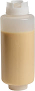 Restaurantware 32oz. FIFO Inverted Plastic Squeeze Bottle with Refill and Dispensing Lids - First In First Out - Perfect for Restaurants Catering ...