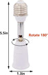 E26/E27 Light Socket Extender 5.5 inch Light Bulb Socket Adapter Flexible Adjustable 180° Bendable 360° Light Socket Extension Converter (3 Pack)...
