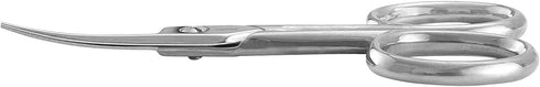JARVISTAR Small Embroidery Curved Scissors, 4” Forged Stainless Steel Detail Craft Yarn Scissors, Pointed Tip Sharp Metal Precision Little Scissor...