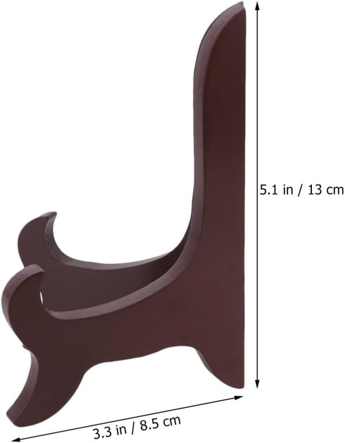 PRETYZOOM 3pcs Plate Stands for Display: 5 Inches Easel Display Stand, Wooden Plate Display Holder, Picture Frame Holder Stand, Table Top Easels f...