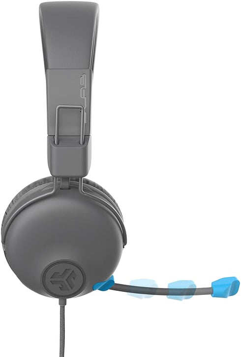 JLab JBuddies Learn On-Ear Kids Headphones, Retractable Boom Mic, Built-in Volume Regulators for Safety, Folding, Adjustable, Great for Schooling ...