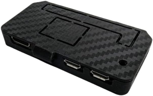 Compact Raspberry Pi Zero Protective Case (Black Carbon Fiber Look)...