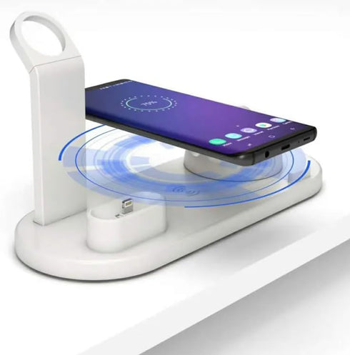 Seamless 4-in-1 Wireless Charging Station: Fast Charging for iPhone 15 to 12 Pro Max, Apple Watch, AirPods & Android Phones | Effortless Charging ...