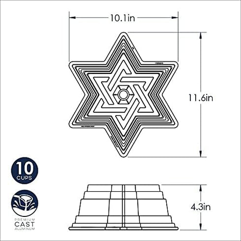 Nordic Ware Star of David Bundt Pan...