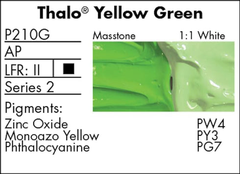 Grumbacher Pre-Tested Oil Paint, 37ml/1.25 Ounce, Thalo Yellow Green (P210G)...