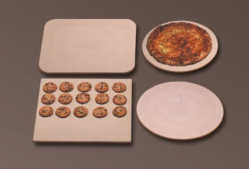 American Metalcraft Ceramic Pizza Stone, 15" L x 12" W x 3?8" H,Cream...
