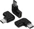 USB C Right Angle Adapter,90 Degree USB C to USB Type-C Male to Female Adapter (3 Pack). Support USB-C 3.1 PD 100W Quick Charge 10Gb/s Data Transf...