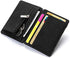 Fida&Moon Men Magic Wallets Male PU Leather Zipper Coin Purse Pouch Plastic Credit Bank Card Case Holder (Blue)...