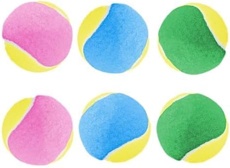 CoCoo Dog Squeaky Tennis Balls for Puppies and Teething Pets, Squeak Toys for Dogs, Round Tennis Balls, 6 Balls per Pack...