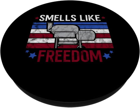American Smoker Patriotic BBQ 4th july PopSockets Standard PopGrip...