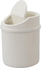 0.5 Gallon Plastic Tiny Trash Can with Swing Lid, Mini Desktop Waste Can, White...