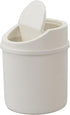 0.5 Gallon Plastic Tiny Trash Can with Swing Lid, Mini Desktop Waste Can, White...
