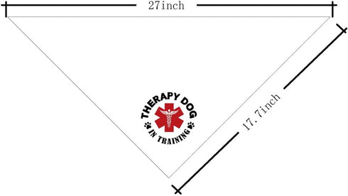 Dog Bandana, Therapy Dog in Training Dog Bandana, Dog Scarf Classical White Printing, Dog Scarf Accessories, Dog Bandana Pet Scarf, Pet Scarf, Pet...