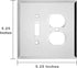 Plain Glass Mirror Outlet Wall Plate | 1 Toggle - 1 Duplex | 5.25" x 5.25" | Professional Quality Glass Mirror Switch Plate Covers For All Configu...
