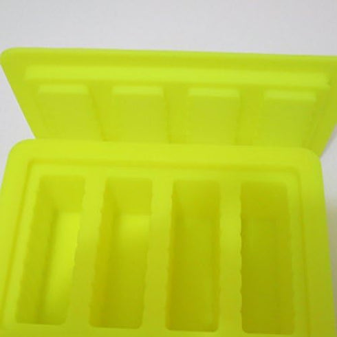 butter molds Large 4 Cavities Silicone butter mold Pudding & Jello Shot Mold butter stick molds,Cheesecake, butter mold with lid Product Dimension...