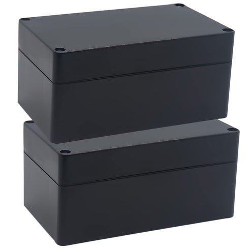 Watertight Junction Box, IP67 Waterproof Project Box Durable ABS Plastic Electronic Enclosure Case for DIY Electrical Project Black 6.22" x 3.54" ...