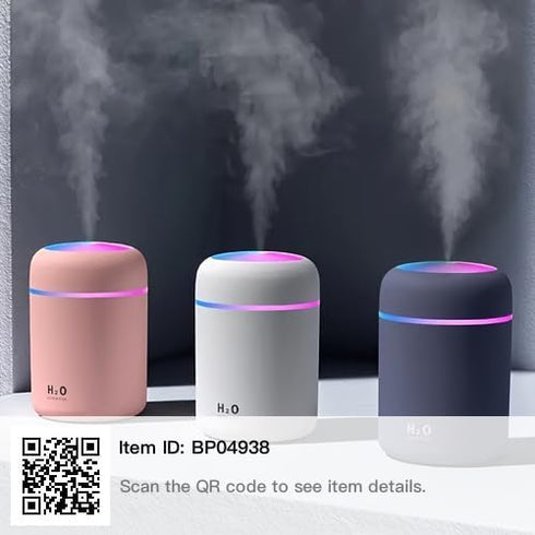 Sleek White Mini USB Humidifier: Perfect for Car/Office/Bedroom. Features 2 Mist Modes, Auto Shut-Off, and Whisper-Quiet Operation., comfortable s...
