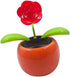 Solar Powered Dancing Flower Swinging Animated Dancer Toy Car Decoration for Car Dashboard Office Desk Decoration - Rose...