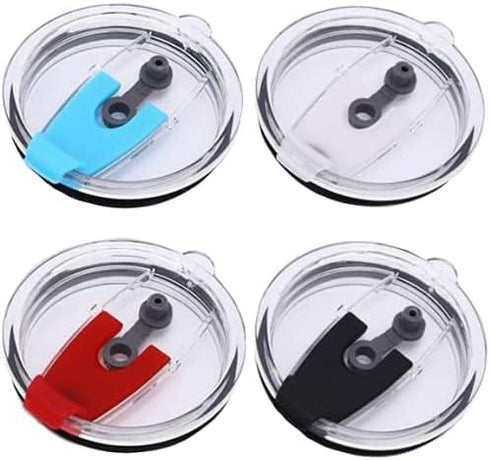 30oz Tumbler Lids Cover Replacement 4 Pack Spill proof Splash Resistant Travel Mug Lid Fits for 30oz YETI Rambler...