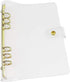 A5 6-Ring Clear PVC Binder Planner Cover Gold Rings Loose Leaf Notebook Binder Transparent Refillable Notebook Shell Protector (Clear PVC Style Go...